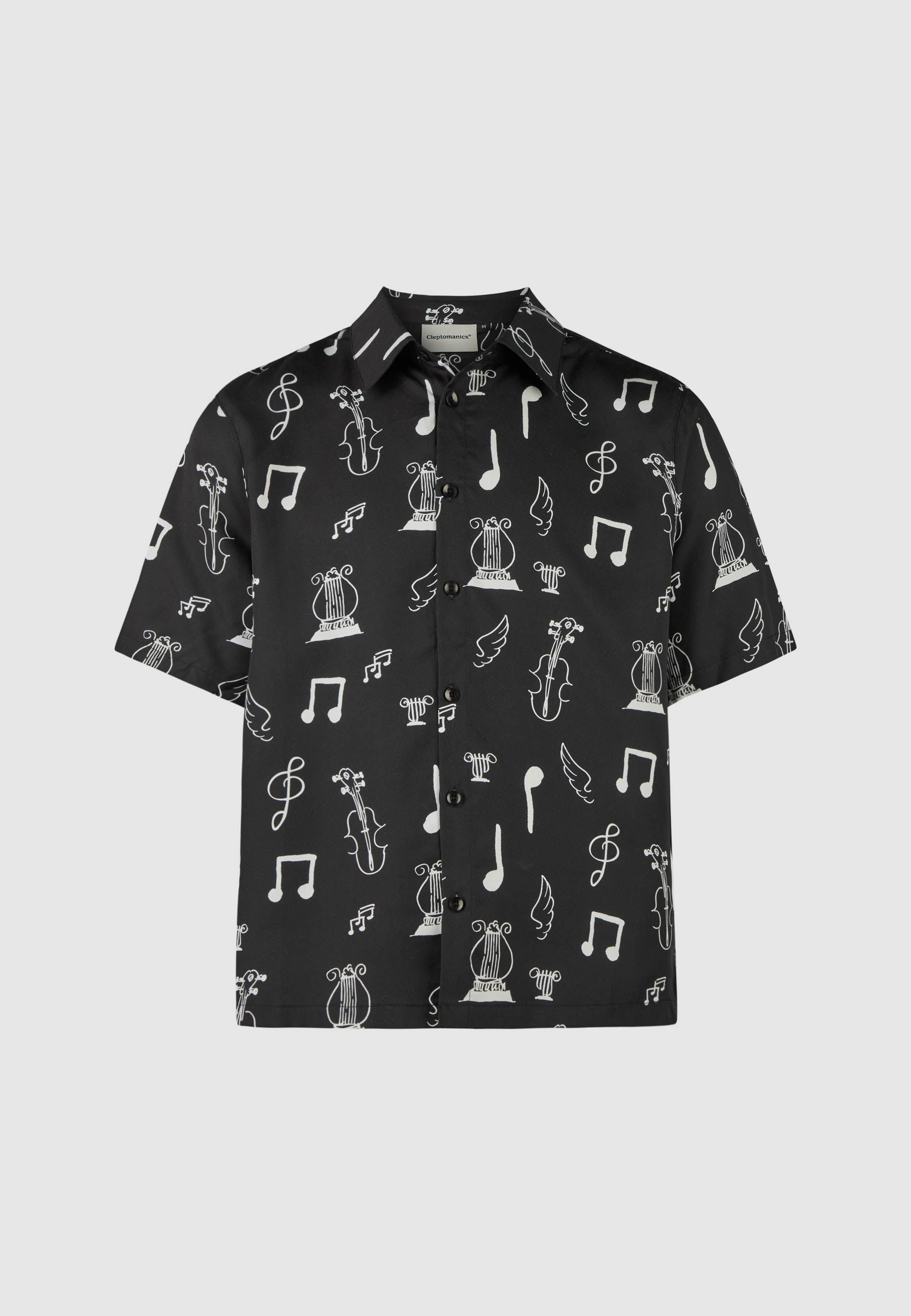 Cleptomanicx Ton Therapie Shirt Kurzarm Hemd Herren dunkelgrau